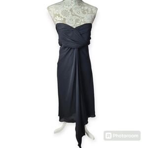 David’s Bridal Black Chiffon Bridesmaid/Party Dress size 16/18